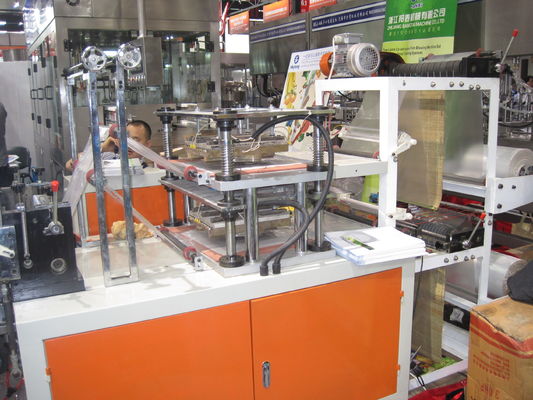 China Double Layers Polyethylene Glove Making Machine , Plastic Cutting machinery supplier