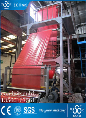China 800mm PE Film Blowing Machine Double Winder For Packing Some Bottles supplier