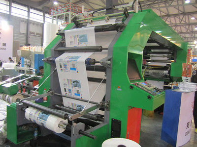 China Auto Stretch Film Flexographic Printing Machine With Double Face Closed Type Doctor Blades supplier