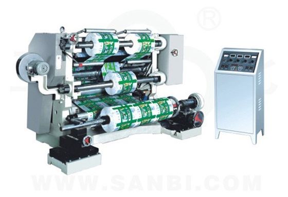 China Plastic Film Roll slitter rewinder machine , paper label cutter machine supplier