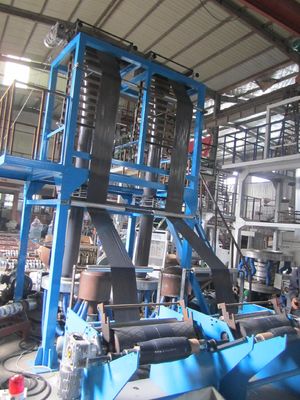 China 700mm Width LPE Film Blowing Machine Double Head Plastic Blowing Machinery supplier