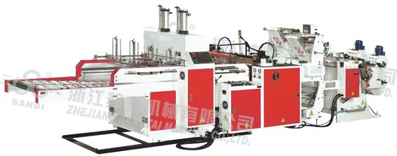 China Hot Cutting LDPE T-shirt Bag Making Machine 230 - 250 pcs/min Full Automatic supplier