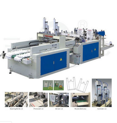 China High Speed T-shirt Bag Making Machine Full Automatic with PLC control supplier