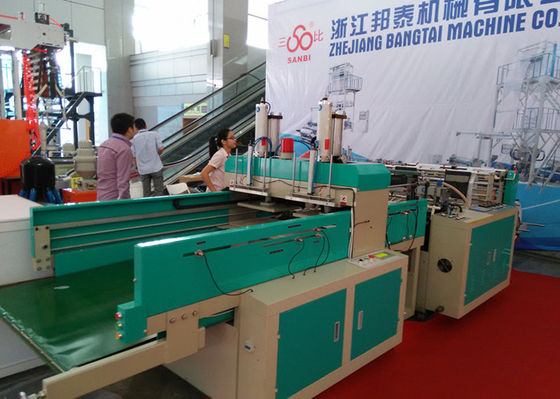 China New Condition High Speed Double Lines Plastic T-shirt Bag Making Machine supplier