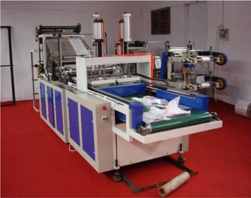 China Cold Cutting T-shirt Bag Making Machine Double Deck Heat Sealing supplier