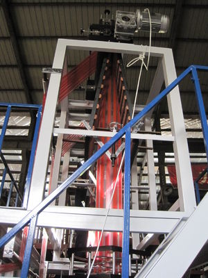 LDPE / HDPE Double Head Film Blowing Machine Used For Double Color plastic bags supplier