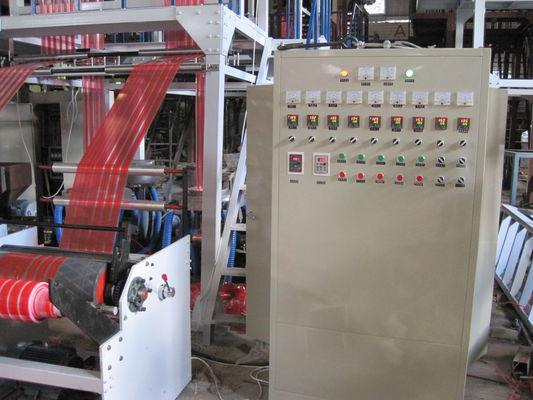 LDPE / HDPE Double Head Film Blowing Machine Used For Double Color plastic bags supplier