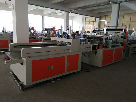 Heat Sealing Plastic Shopping Bag Making Machine Double Lines supplier